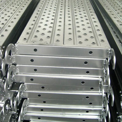Hooks Steel Catwalk Scaffold BS12811 Steel Plank Galvanzied Steel Plank