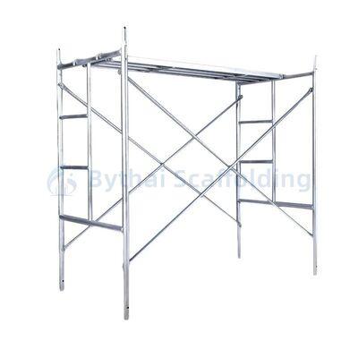 Painted Q235 Full Set Mason Frame Steel Scaffold with Gravity Lock OEM Service