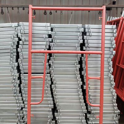 Hot‑Dip Galvanized Frame System Scaffolding, Heavy‑Duty Carbon Steel H‑Frame Scaffold, Anti‑Corrosion Welded Door‑Type Scaffolding Frame For Building Construction And Civil Engineering Projects