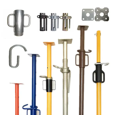 Adjustable Props, Painted Heavy‑Duty Telescopic Steel Shoring Prop, Multiple Accessories Available for Concrete Formwork Building Construction Support