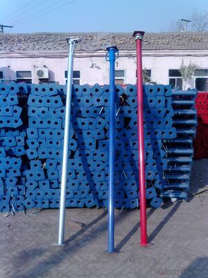 Adjustable Steel Props For Sale, Galvanized Heavy‑Duty Telescopic Steel Shoring Prop, Fast Delivery, Bulk Supply for Concrete Formwork Building Construction Projects