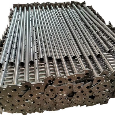 plate head steel prop Q235 hot dip galvanized 60.3mm outer diameter 3.0mm wall thickness 2.0-3.6m adjustable height for concrete slab formwork support BYTHAI