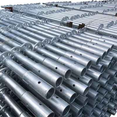 galvanized ringlock standard Q235 hot dip galvanized steel heavy duty vertical pole for ringlock scaffolding and construction site support BYTHAI