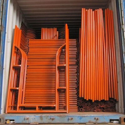 2026 Steel H Narrow Frame Scaffolding with 1000kg Load Capacity Orange Metal Pre-Galvanized